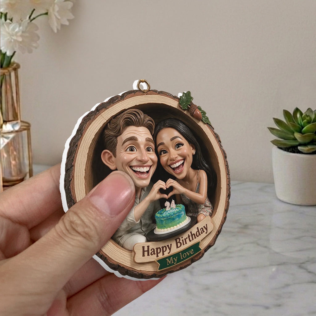 Couple Gift Idea, Christmas Decor - Personalized Couple Premium 3D Ornament