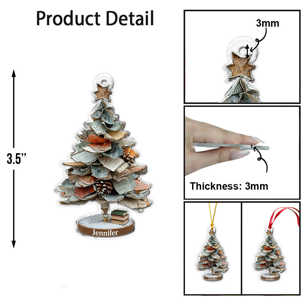 Merry Christmas Book Lovers - Personalized Book Ornament