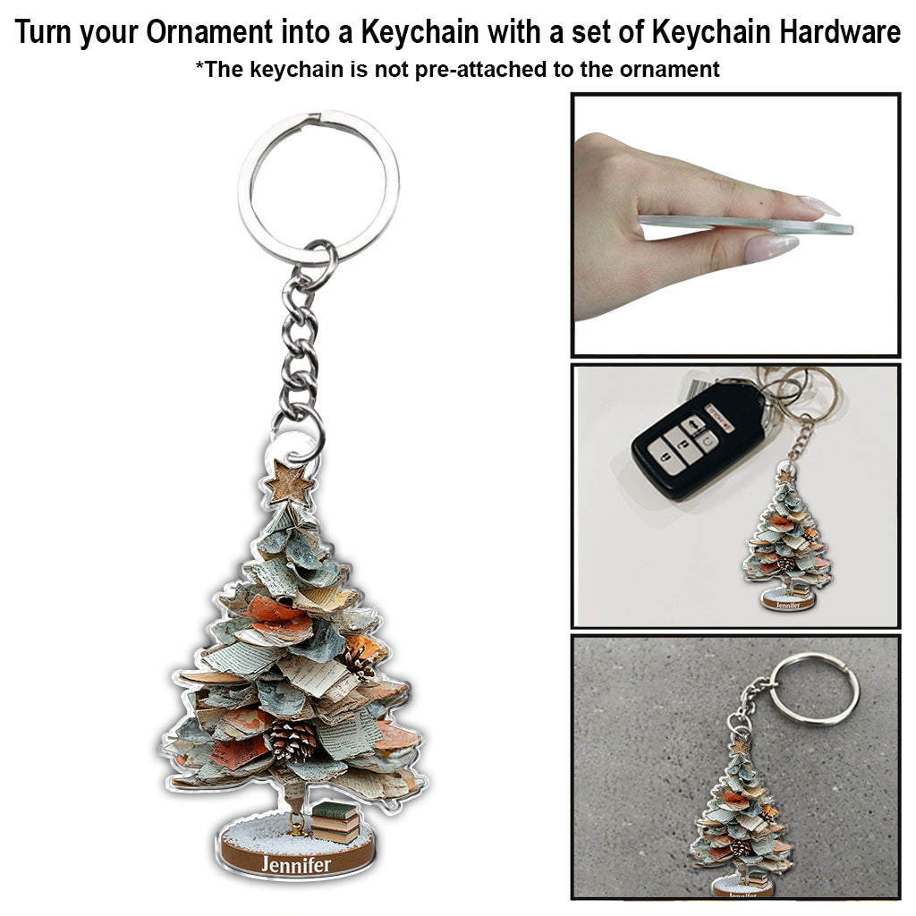 Merry Christmas Book Lovers - Personalized Book Ornament