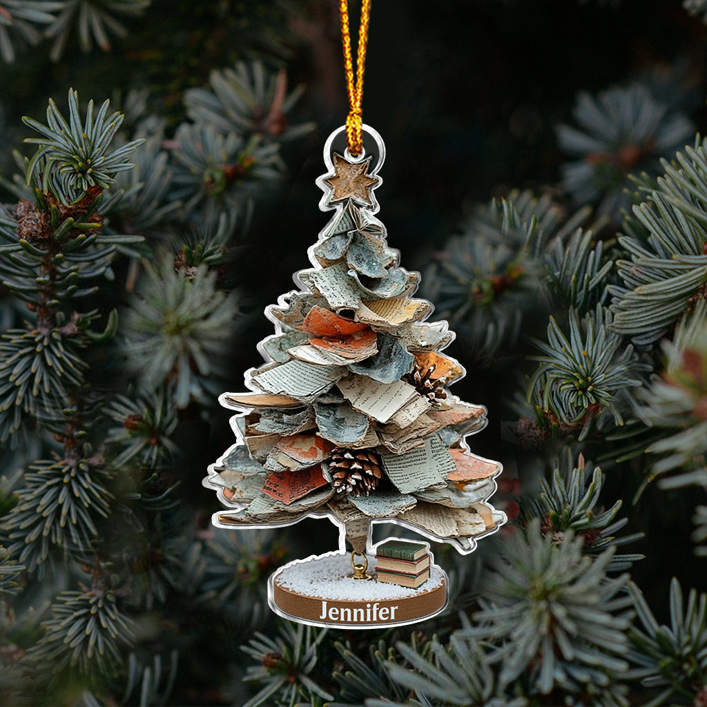 Merry Christmas Book Lovers - Personalized Book Ornament