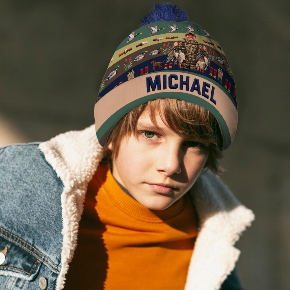 Love Hunting Gift For Family, Friends - Personalized Hunting Beanie Hat