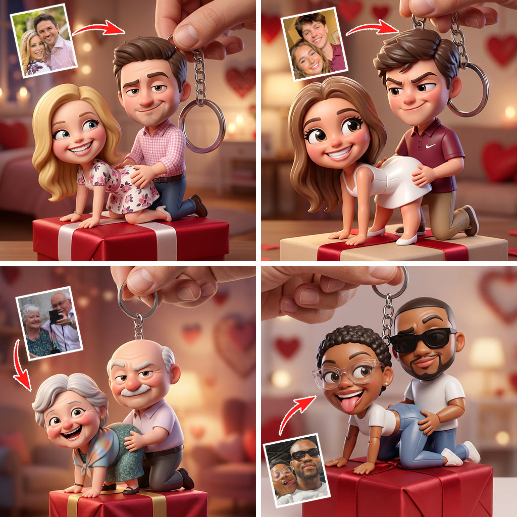 Niedlich & Verrucht – Personalisierter, pikanter Pärchen-Schlüsselanhänger