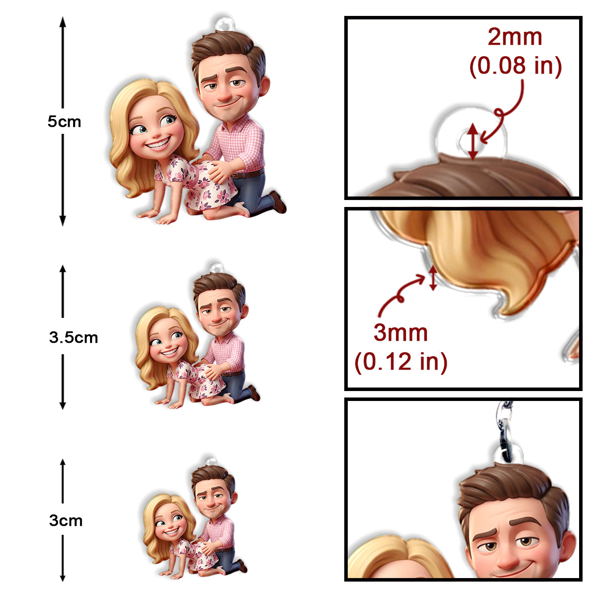 Niedlich & Verrucht – Personalisierter, pikanter Pärchen-Schlüsselanhänger