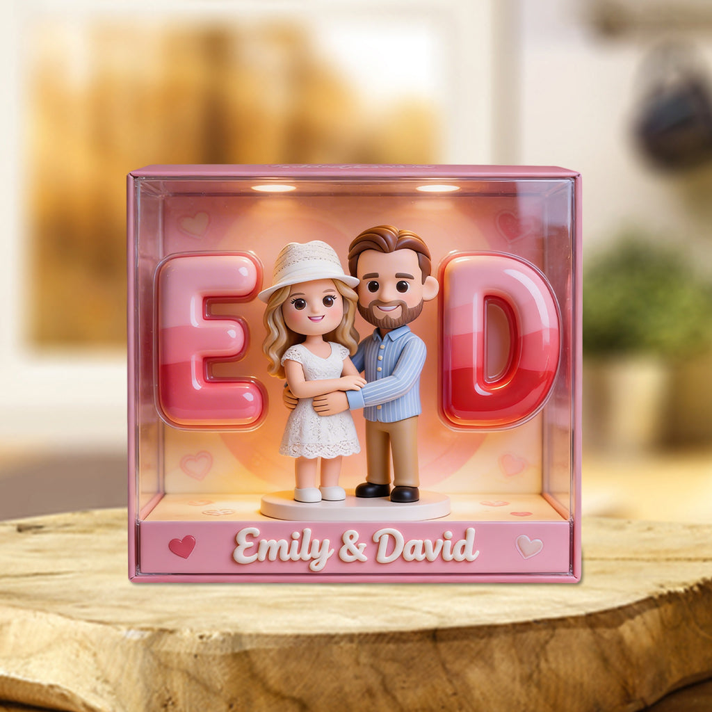 Couple Initial Alphabet Letter - Personalized Couple Custom Shaped Acrylic Plaque