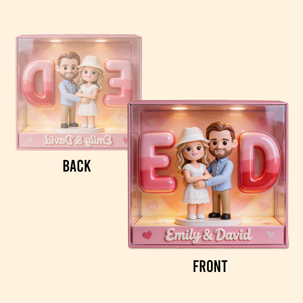 Couple Initial Alphabet Letter - Personalized Couple Custom Shaped Acrylic Plaque