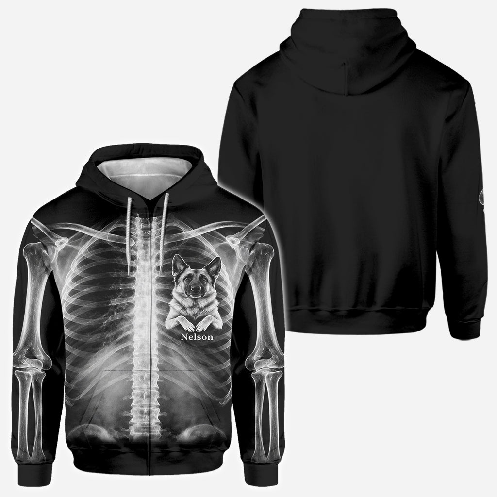 Das Röntgenbild in meinem Herzen - Personalisiertes Hundeshirt