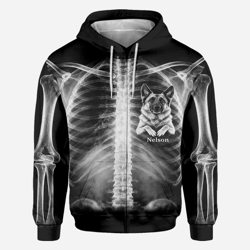 Das Röntgenbild in meinem Herzen - Personalisiertes Hundeshirt