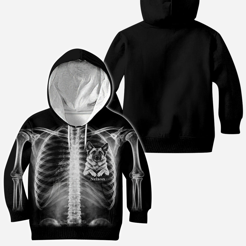 Das Röntgenbild in meinem Herzen - Personalisiertes Hundeshirt