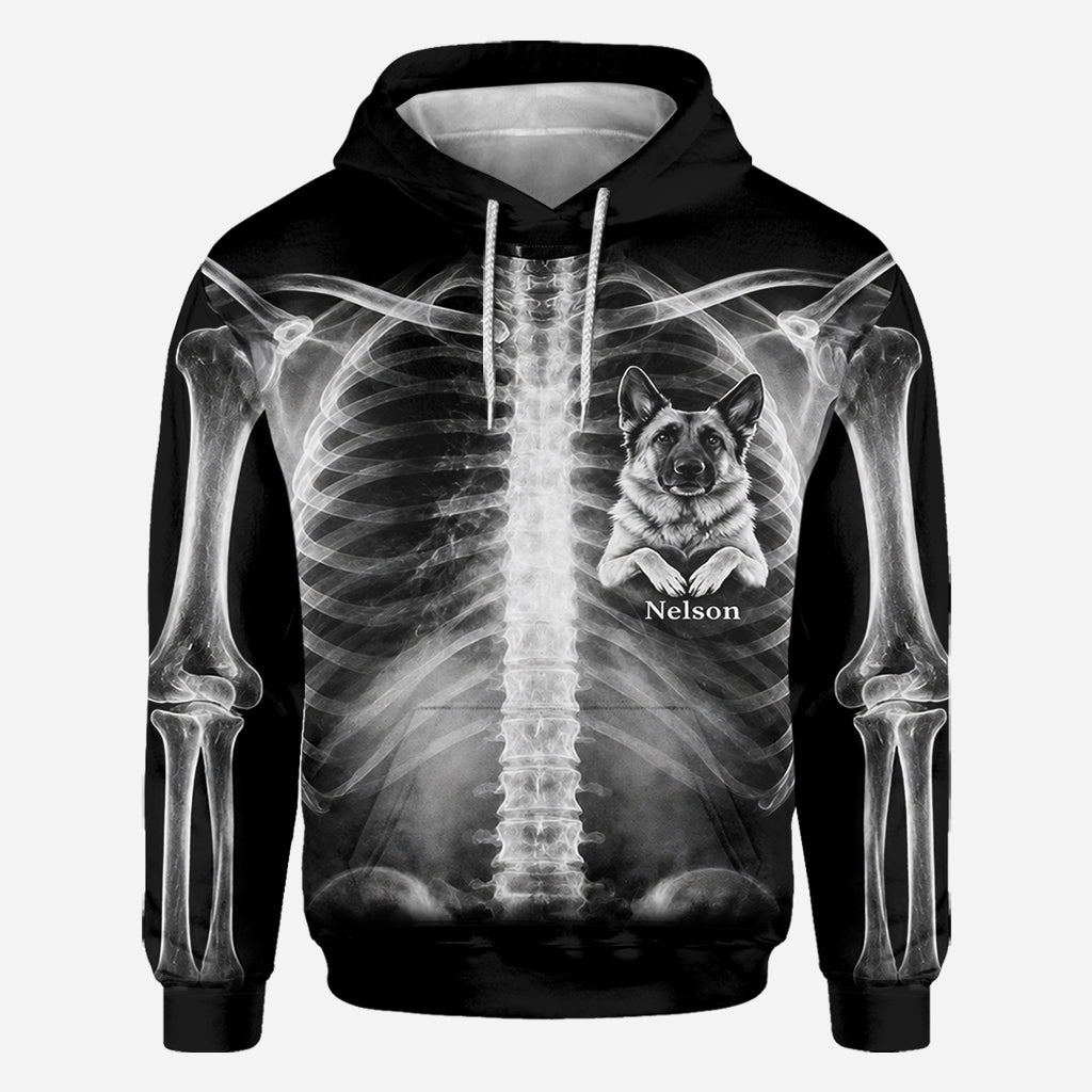 Das Röntgenbild in meinem Herzen - Personalisiertes Hundeshirt