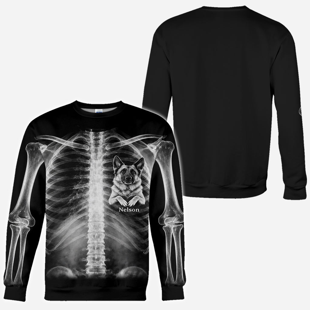 Das Röntgenbild in meinem Herzen - Personalisiertes Hundeshirt