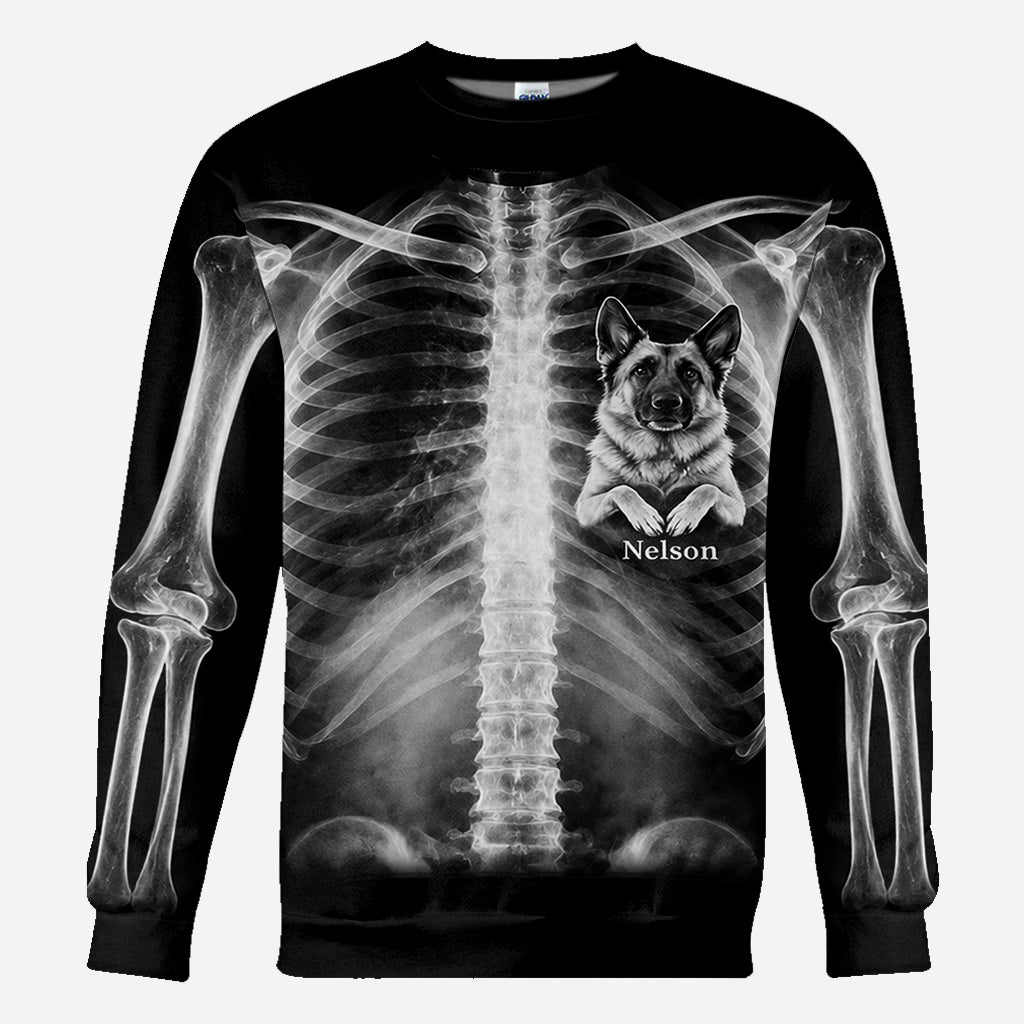 Das Röntgenbild in meinem Herzen - Personalisiertes Hundeshirt