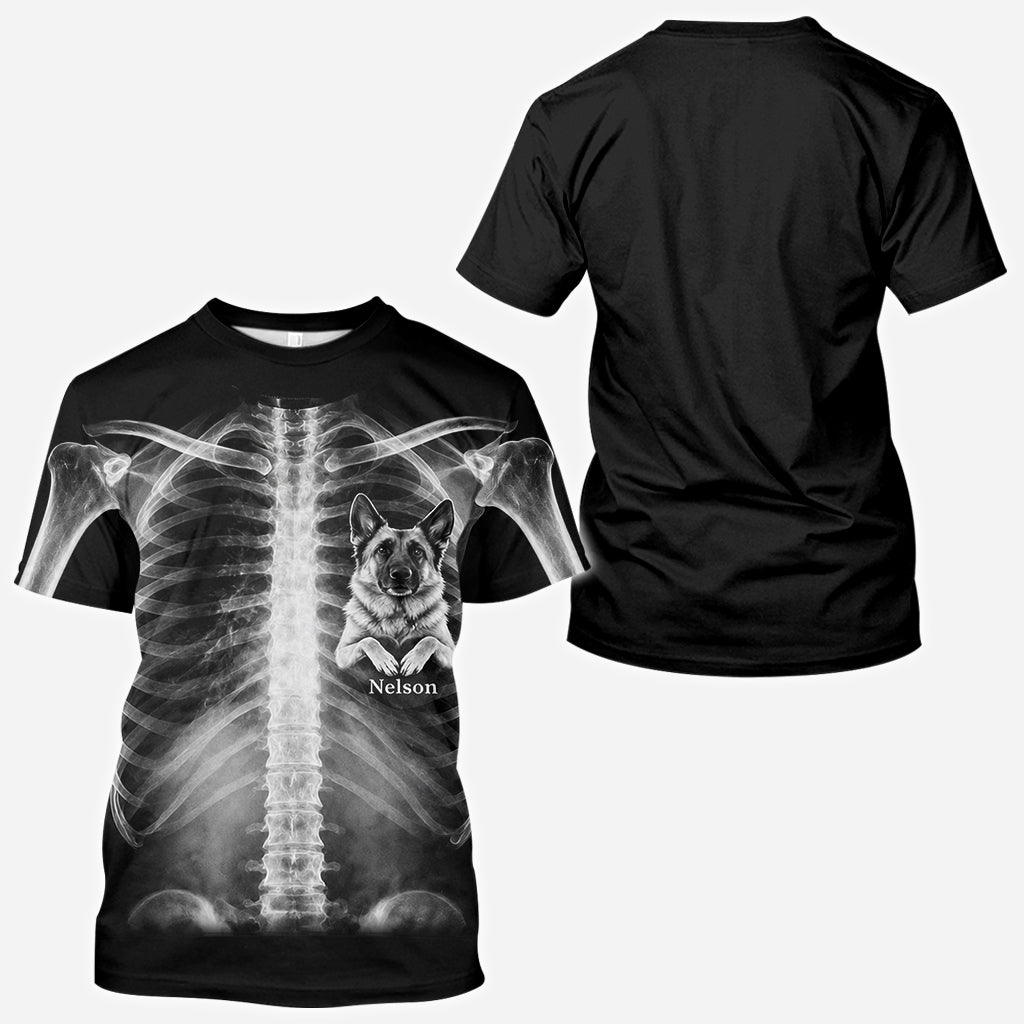 Das Röntgenbild in meinem Herzen - Personalisiertes Hundeshirt