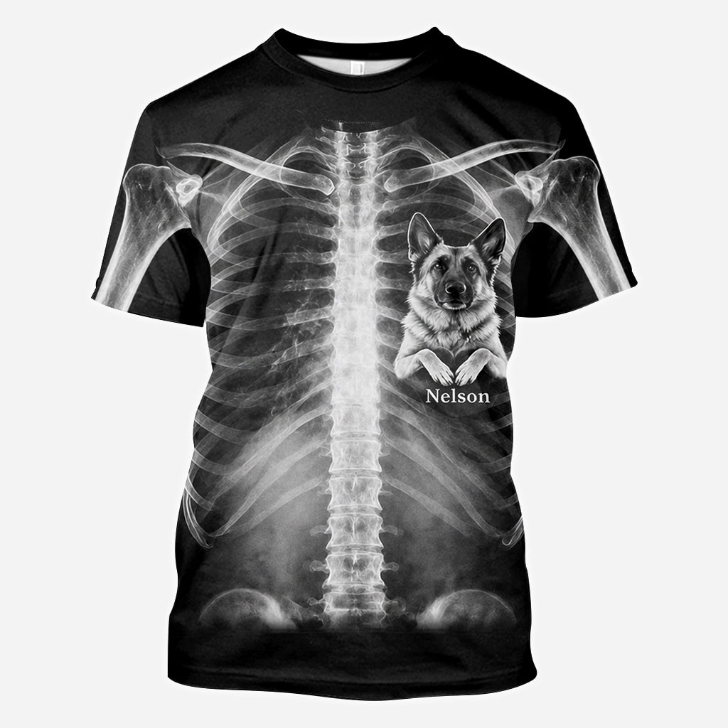 Das Röntgenbild in meinem Herzen - Personalisiertes Hundeshirt