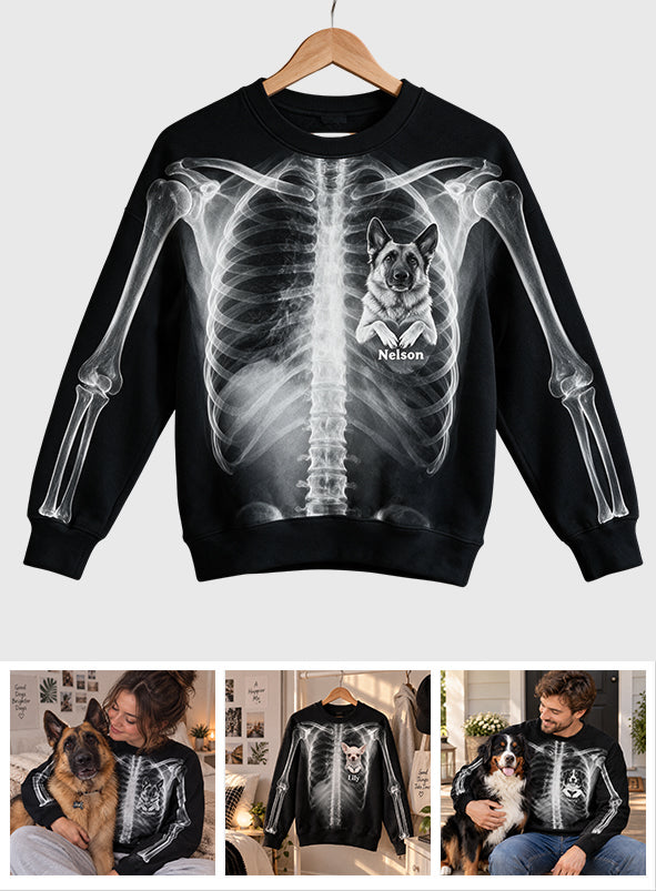Das Röntgenbild in meinem Herzen - Personalisiertes Hundeshirt