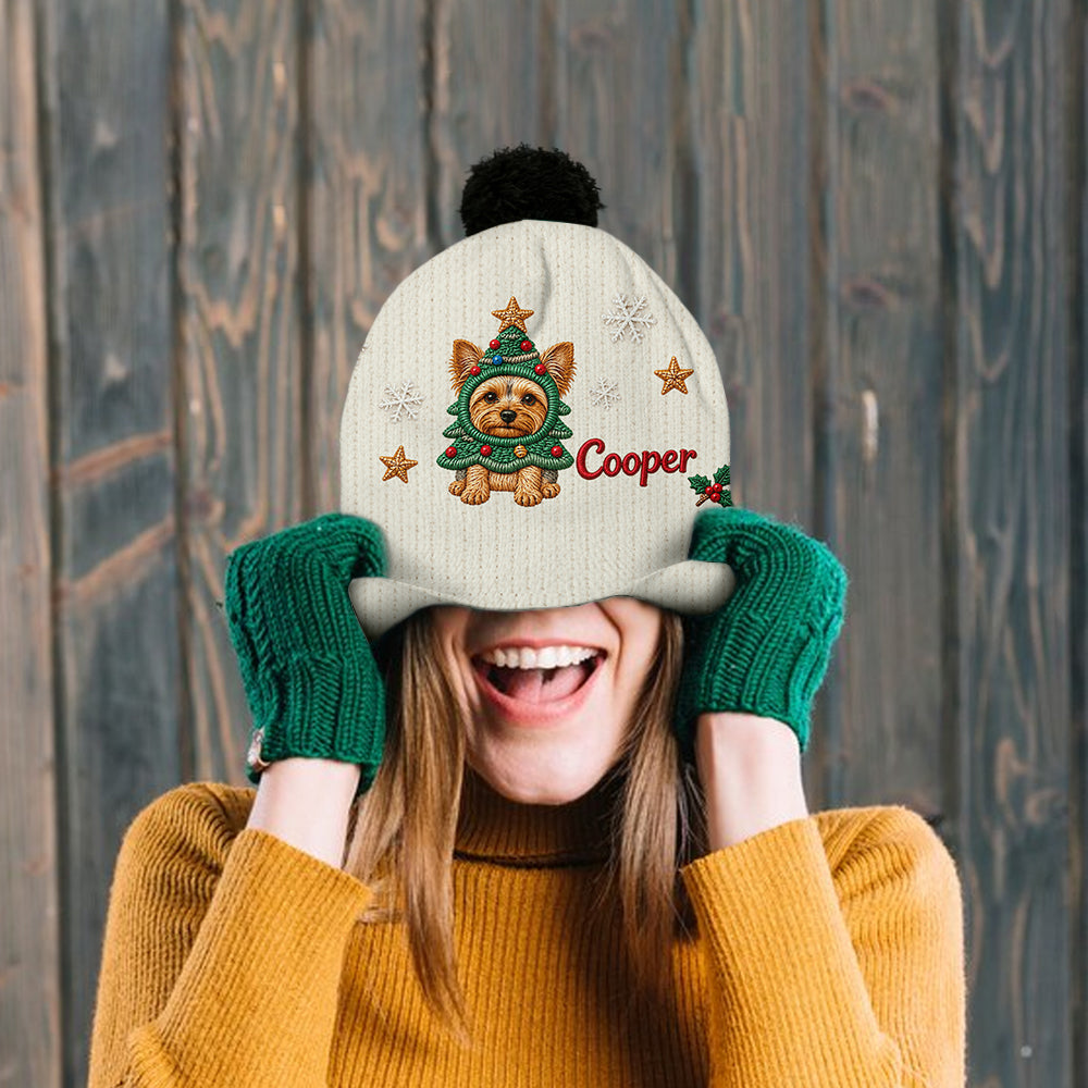 Merry Christmas - Personalized Dog Beanie Hat