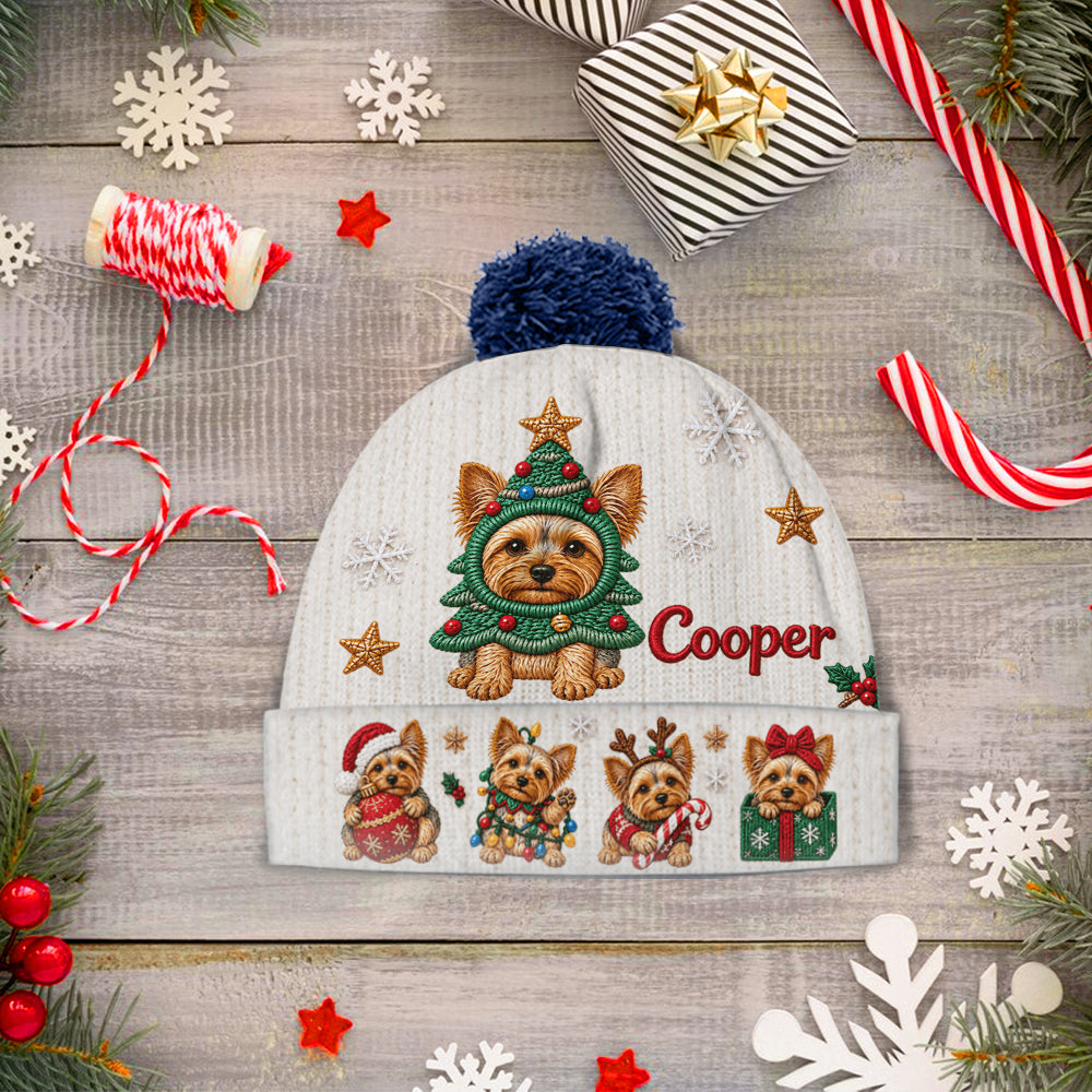 Merry Christmas - Personalized Dog Beanie Hat