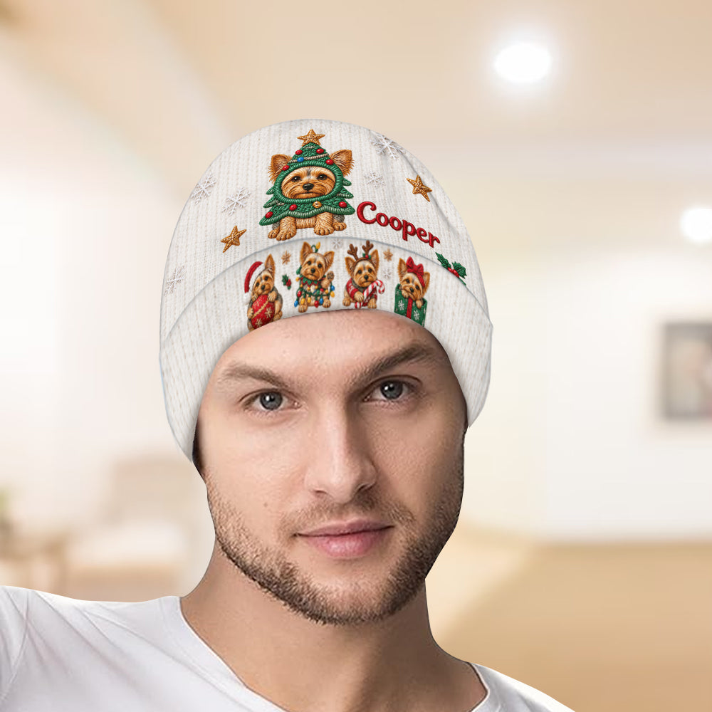 Merry Christmas - Personalized Dog Beanie Hat