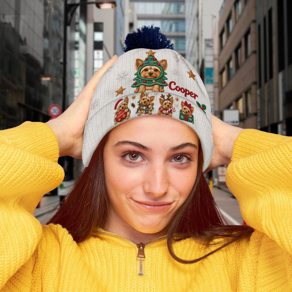 Merry Christmas - Personalized Dog Beanie Hat