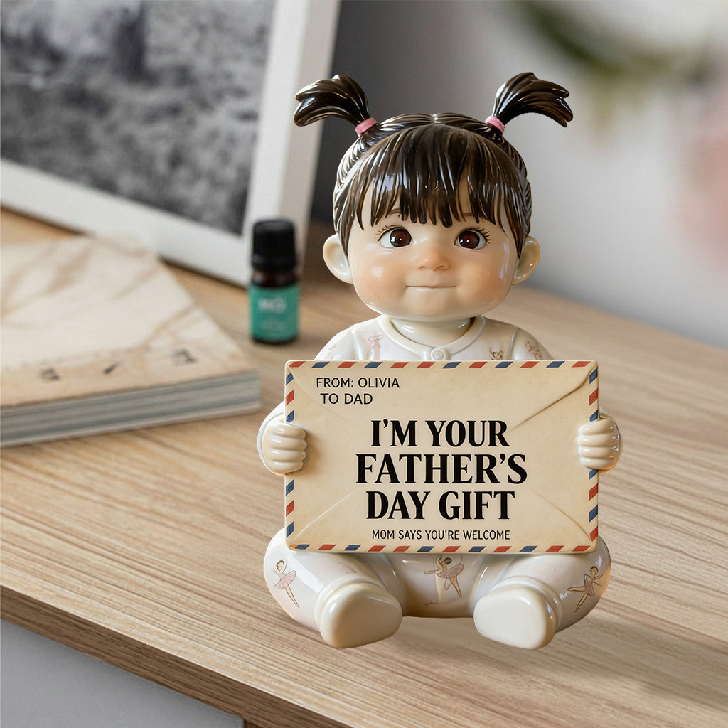 Lustiger Brief für Papa - Personalisierte Vater Premium 3D Figur