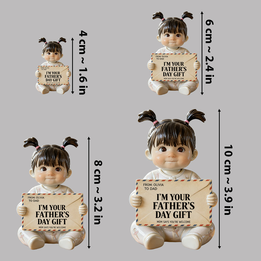 Lustiger Brief für Papa - Personalisierte Vater Premium 3D Figur