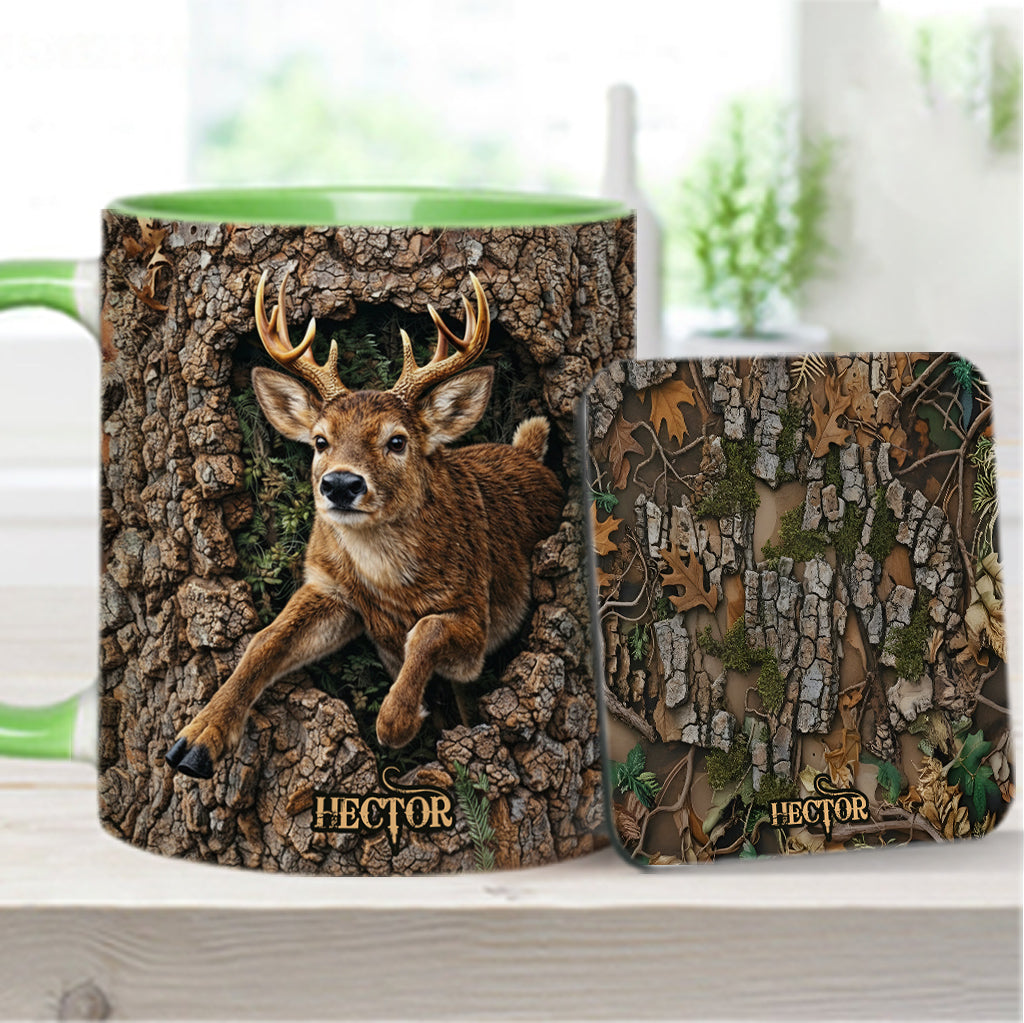 Deer Hunting, Hunter Gift - Personalized Hunting Accent Mug & Coaster