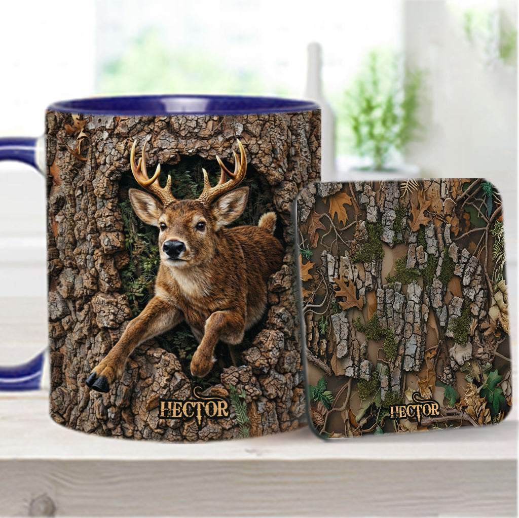 Deer Hunting, Hunter Gift - Personalized Hunting Accent Mug & Coaster