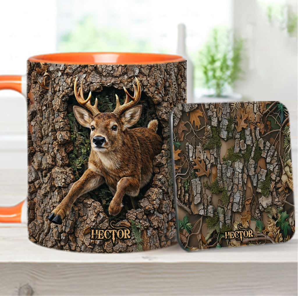 Deer Hunting, Hunter Gift - Personalized Hunting Accent Mug & Coaster