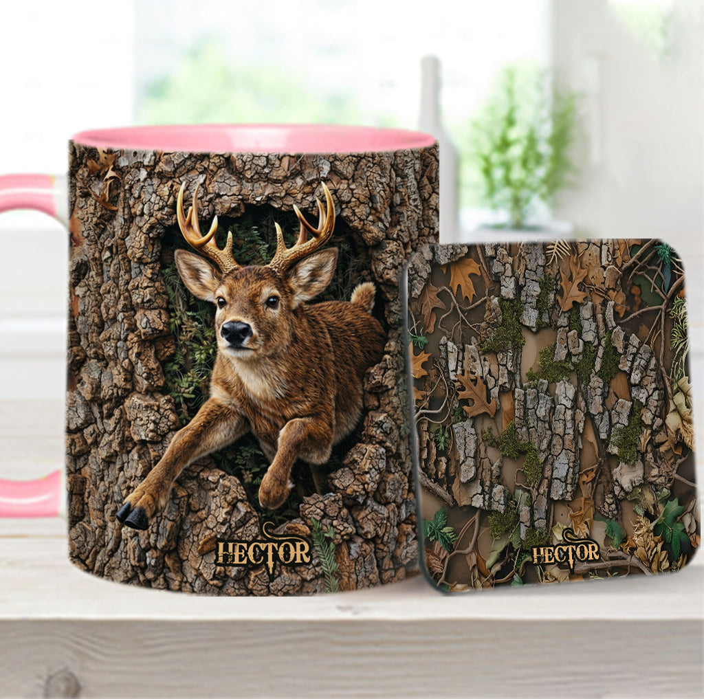 Deer Hunting, Hunter Gift - Personalized Hunting Accent Mug & Coaster