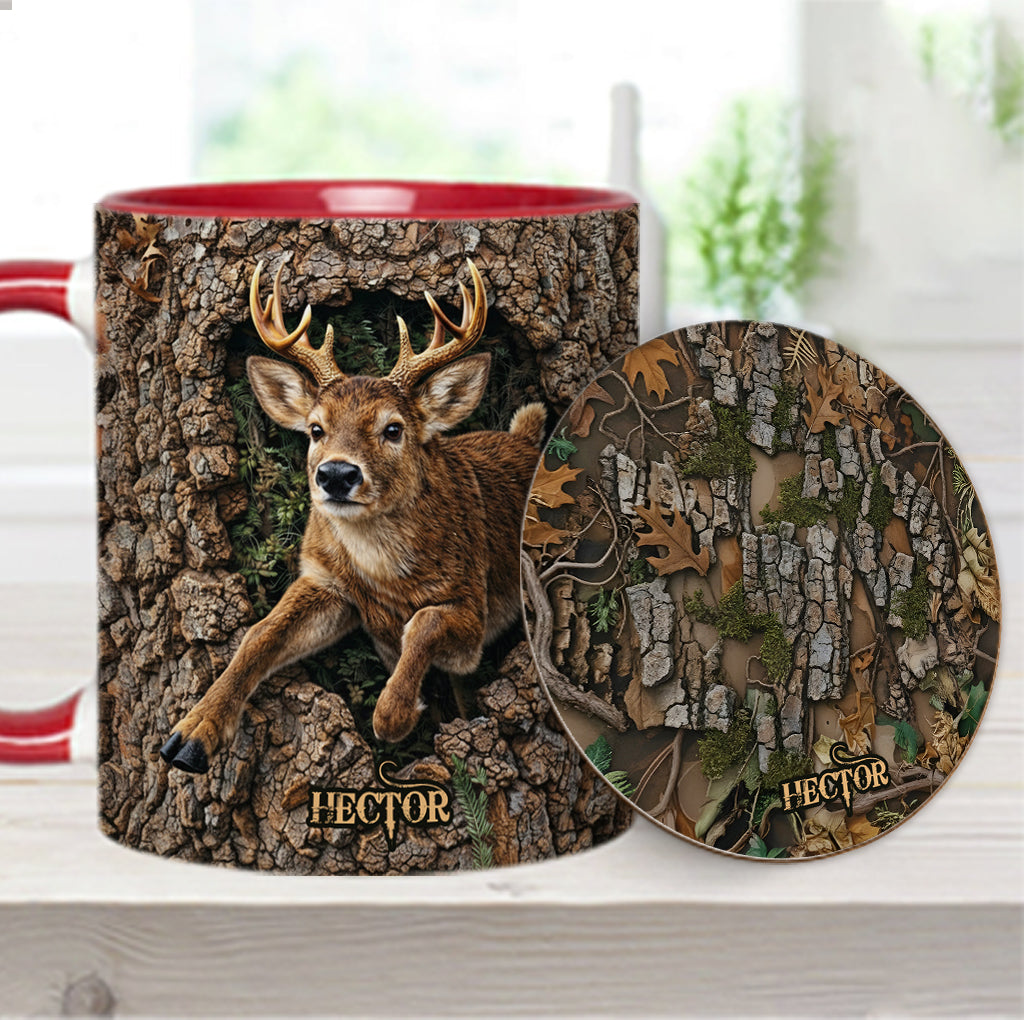 Deer Hunting, Hunter Gift - Personalized Hunting Accent Mug & Coaster