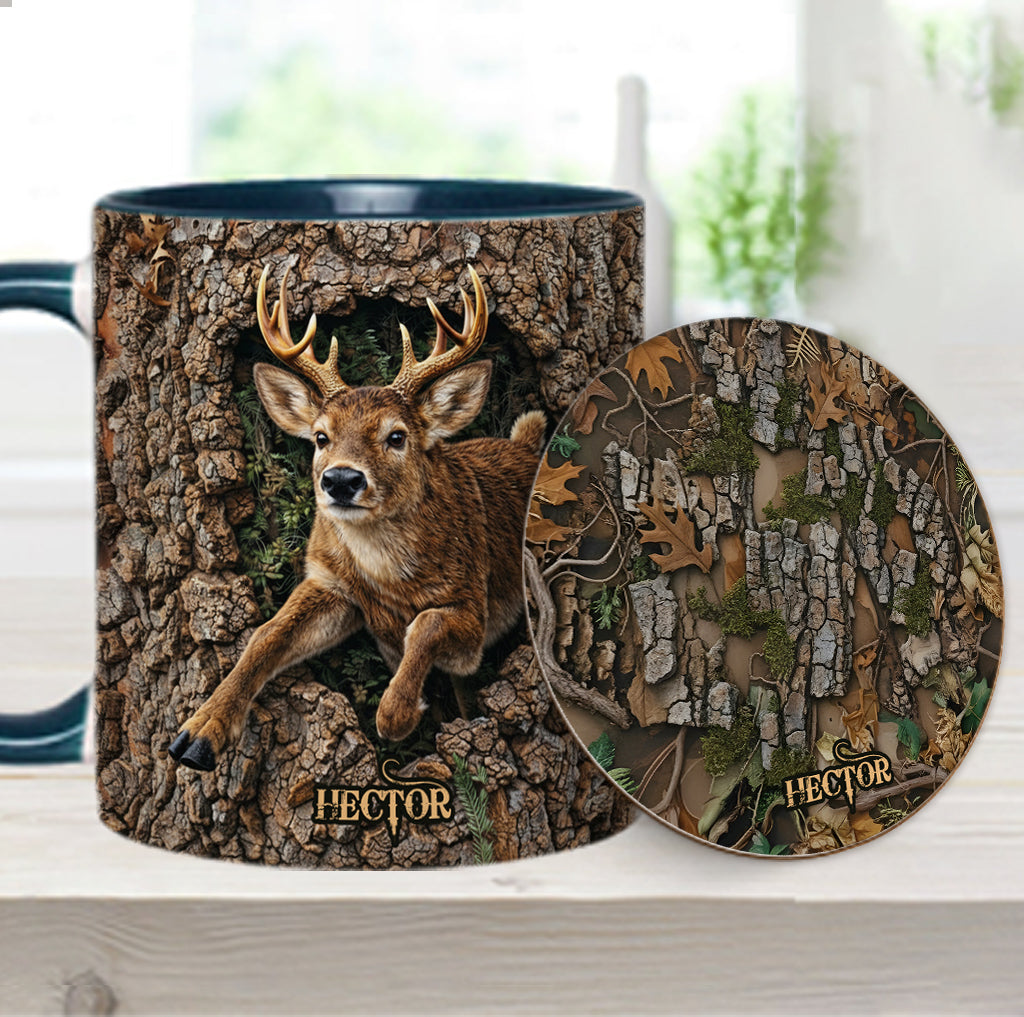 Deer Hunting, Hunter Gift - Personalized Hunting Accent Mug & Coaster