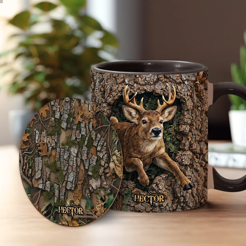 Deer Hunting, Hunter Gift - Personalized Hunting Accent Mug & Coaster