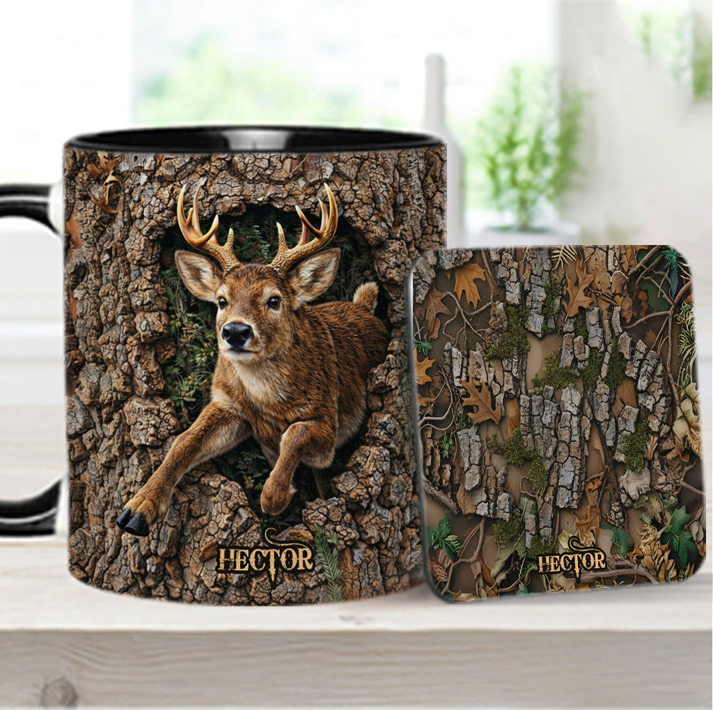 Deer Hunting, Hunter Gift - Personalized Hunting Accent Mug & Coaster