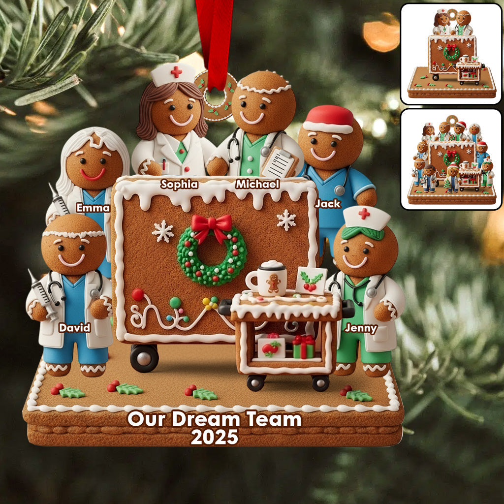 Hospital Dream Team - Personalized Nurse Transparent Ornament