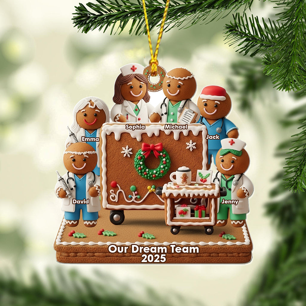 Hospital Dream Team - Personalized Nurse Transparent Ornament