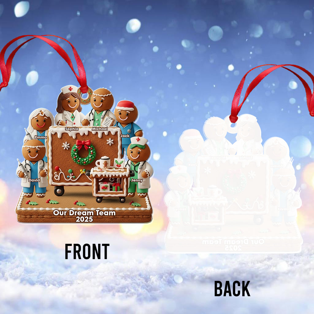 Hospital Dream Team - Personalized Nurse Transparent Ornament