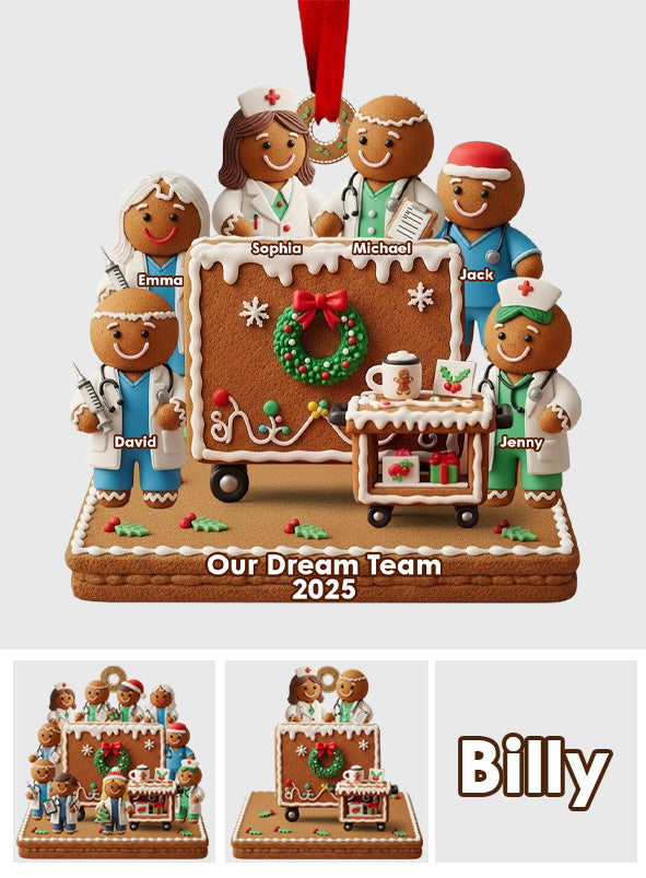 Hospital Dream Team - Personalized Nurse Transparent Ornament