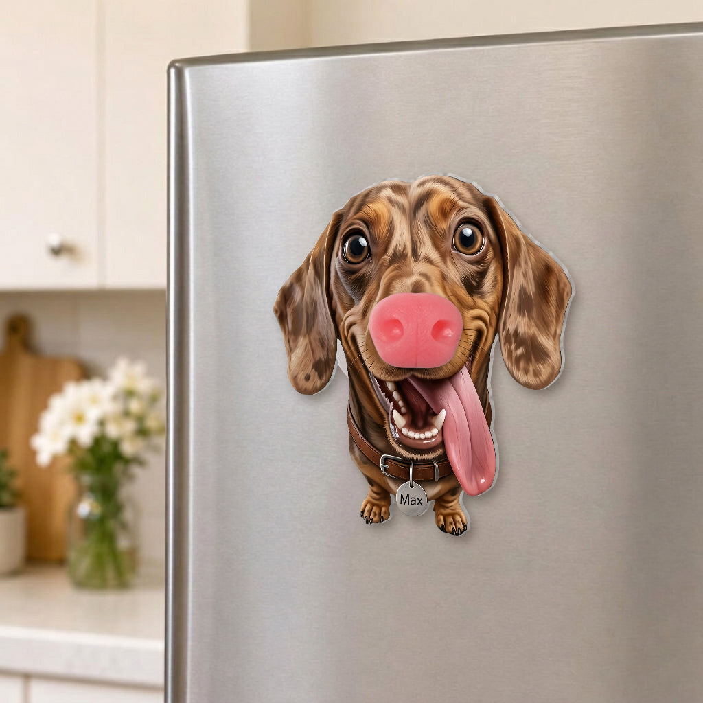 Lustiges Geschenk für Hundebesitzer - Personalisierter Hundeschnauzen-Acrylmagnet