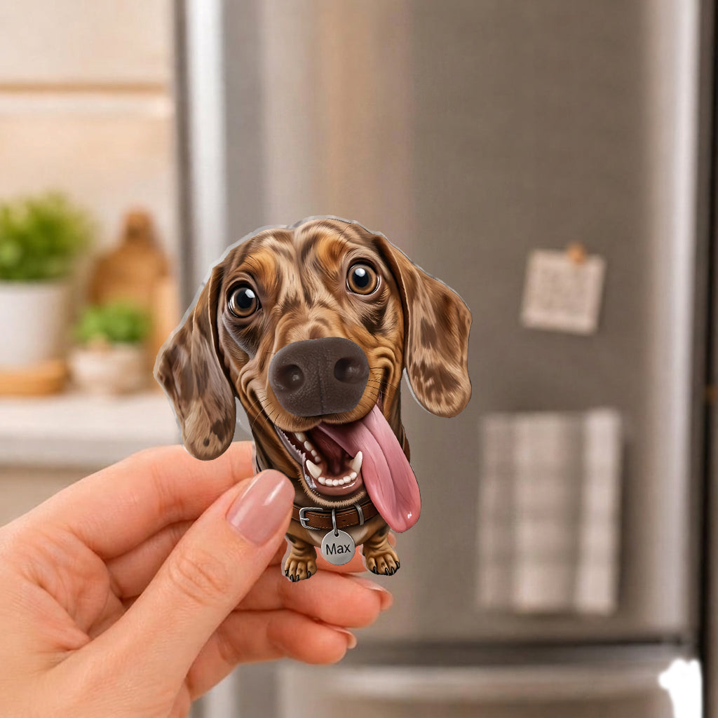 Lustiges Geschenk für Hundebesitzer - Personalisierter Hundeschnauzen-Acrylmagnet