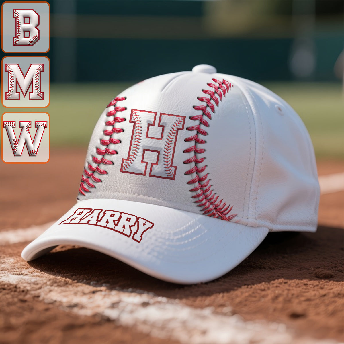 Personalisierte Baseballkappe mit Initialen für Baseballfans – Klassische Baseballkappe mit individueller Gestaltung