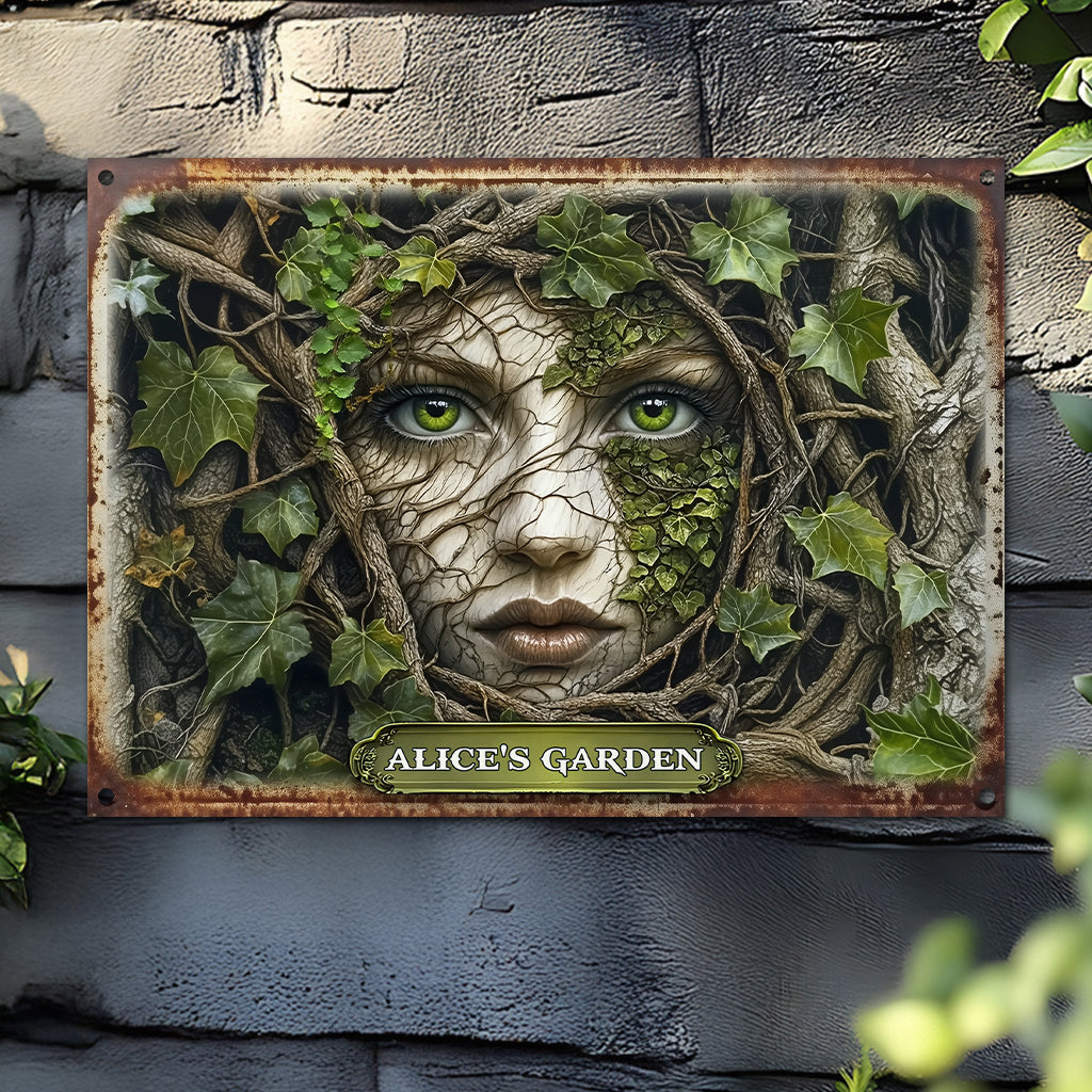 Welcome To My Garden - Personalized Gardening Rectangle Metal Sign