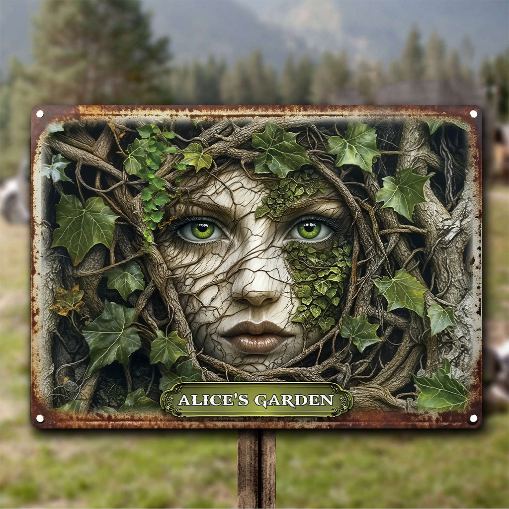 Welcome To My Garden - Personalized Gardening Rectangle Metal Sign