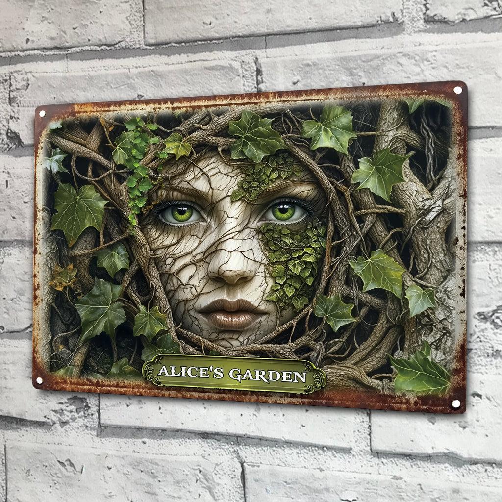 Welcome To My Garden - Personalized Gardening Rectangle Metal Sign