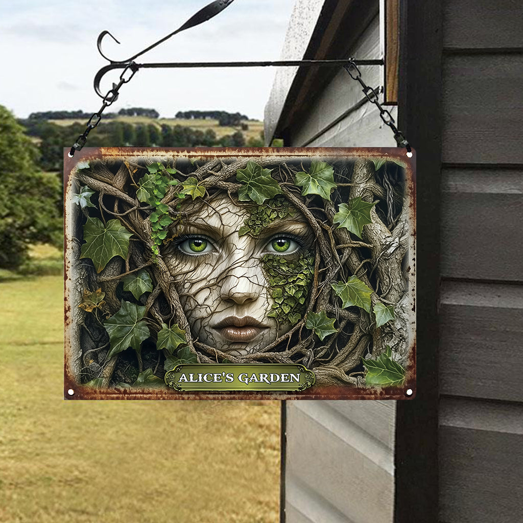 Welcome To My Garden - Personalized Gardening Rectangle Metal Sign