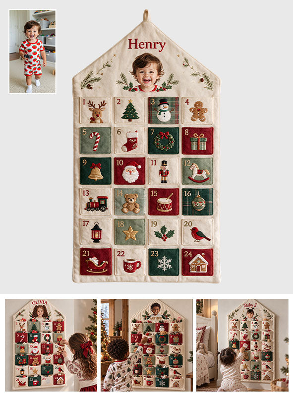24 Days Of Christmas Joy - Personalized Kid Fabric Advent Calendar
