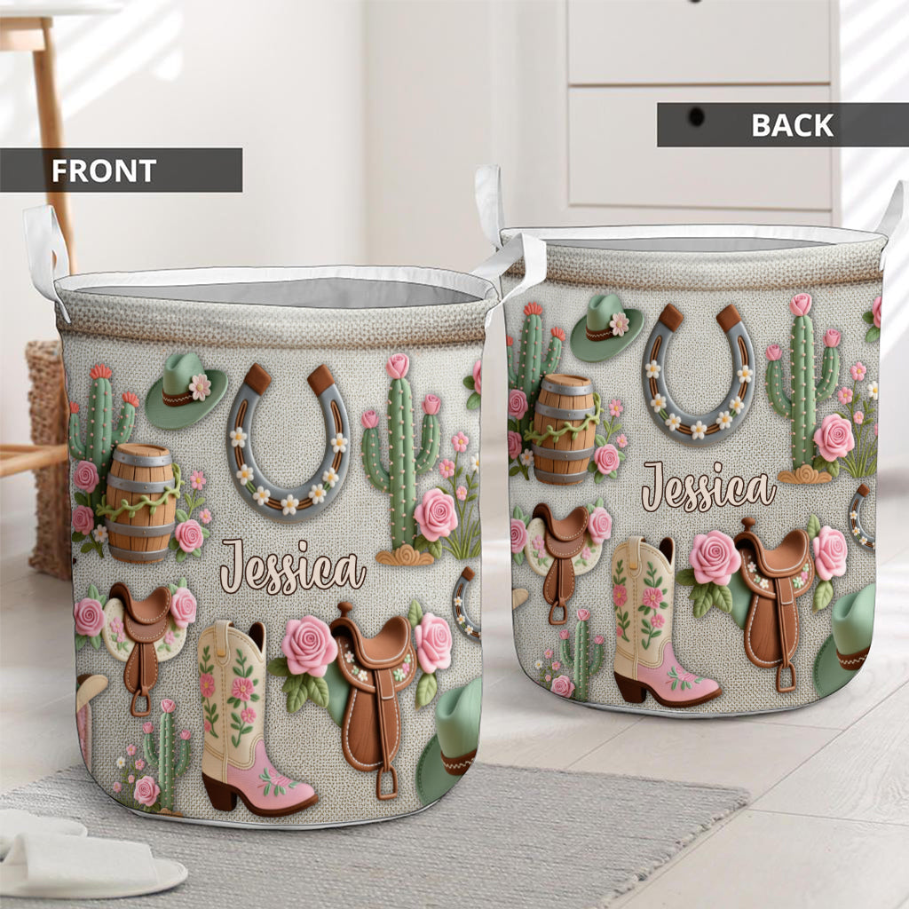 Perfekter Aufbewahrungskorb für Cowgirls – personalisierter Cowgirl-Aufbewahrungskorb
