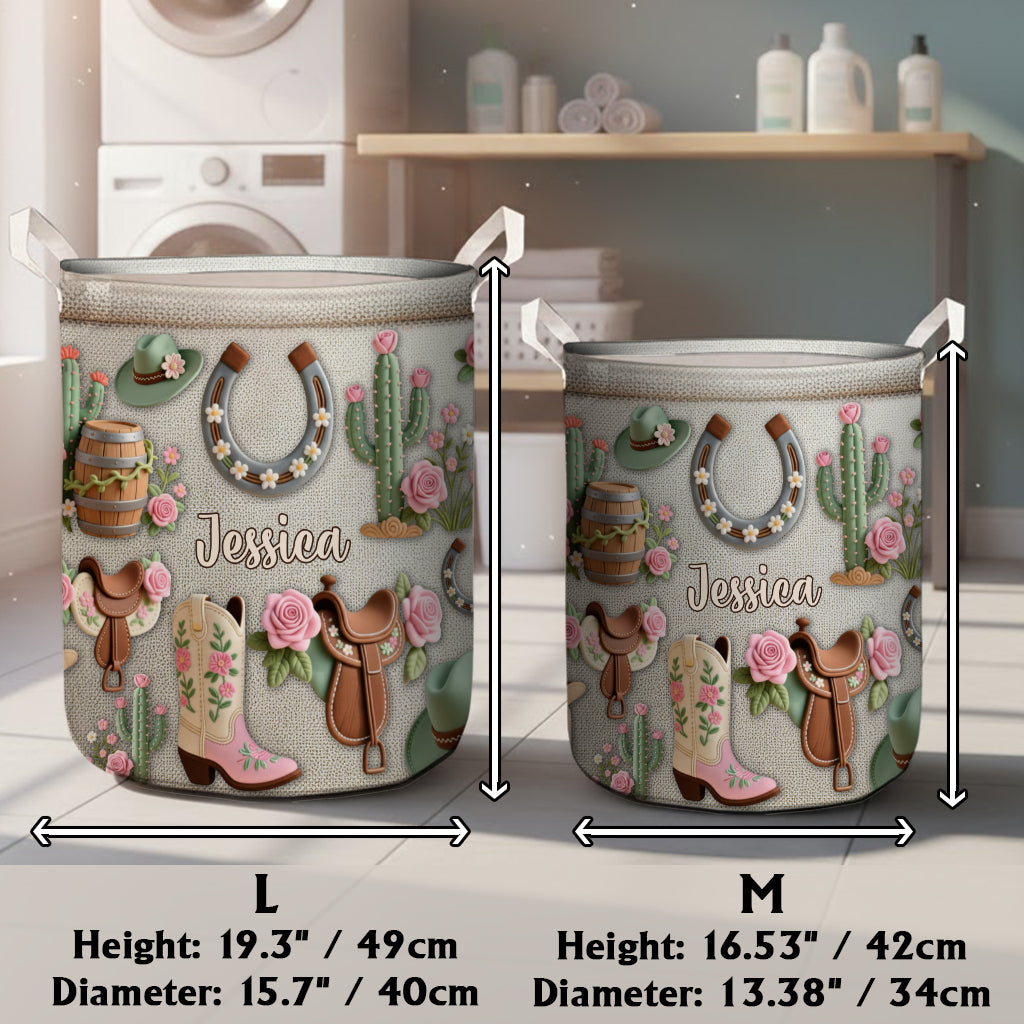 Perfekter Aufbewahrungskorb für Cowgirls – personalisierter Cowgirl-Aufbewahrungskorb