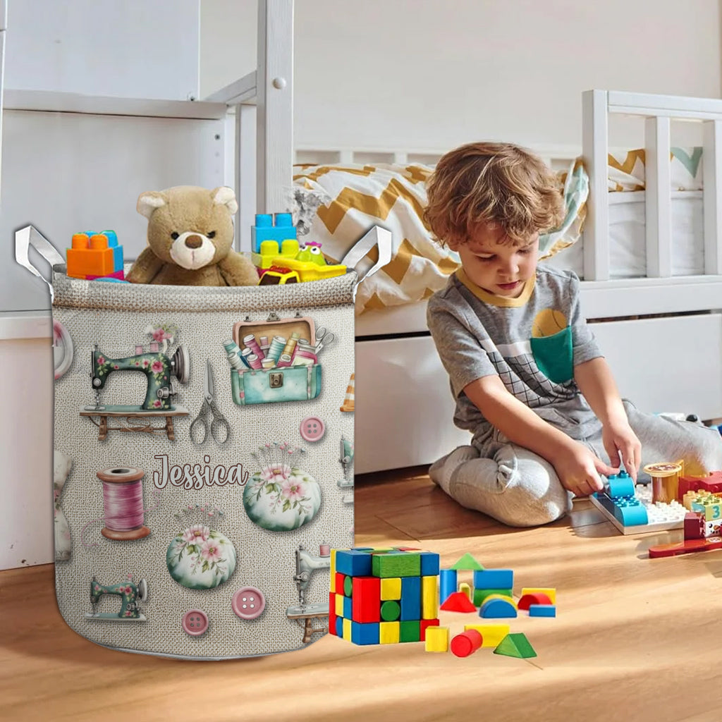 Aufbewahrungskorb für Nähbegeisterte – Personalisierter Nähkorb