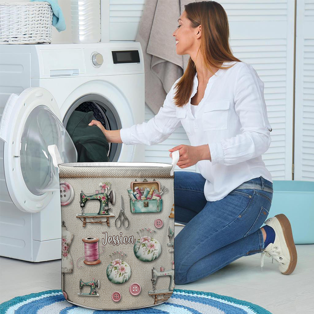 Aufbewahrungskorb für Nähbegeisterte – Personalisierter Nähkorb