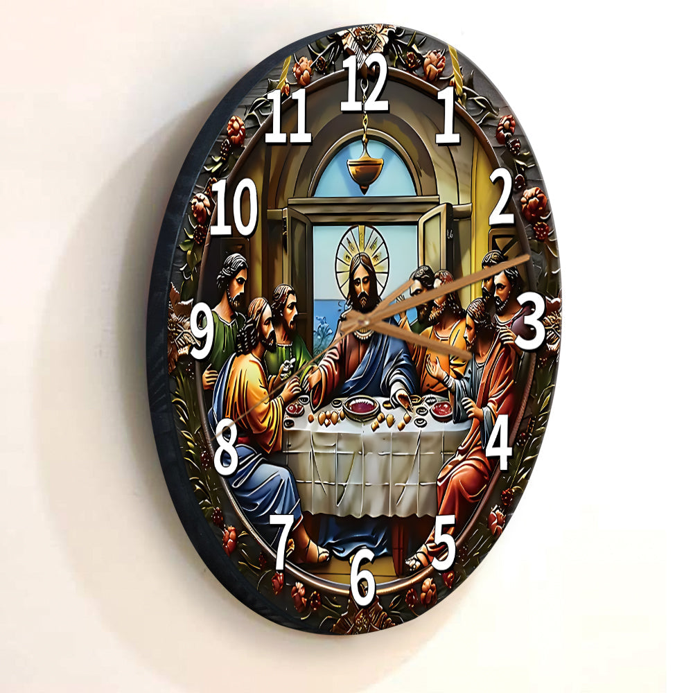 Letztes Abendmahl - Christliche Wanduhr