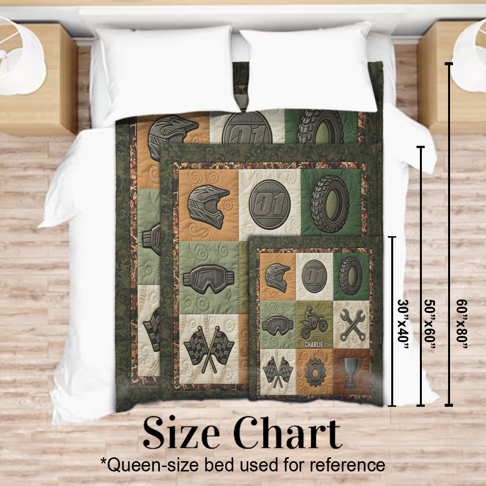 Motocross-Rennfahrer - Personalisierte Dirtbike-Decke